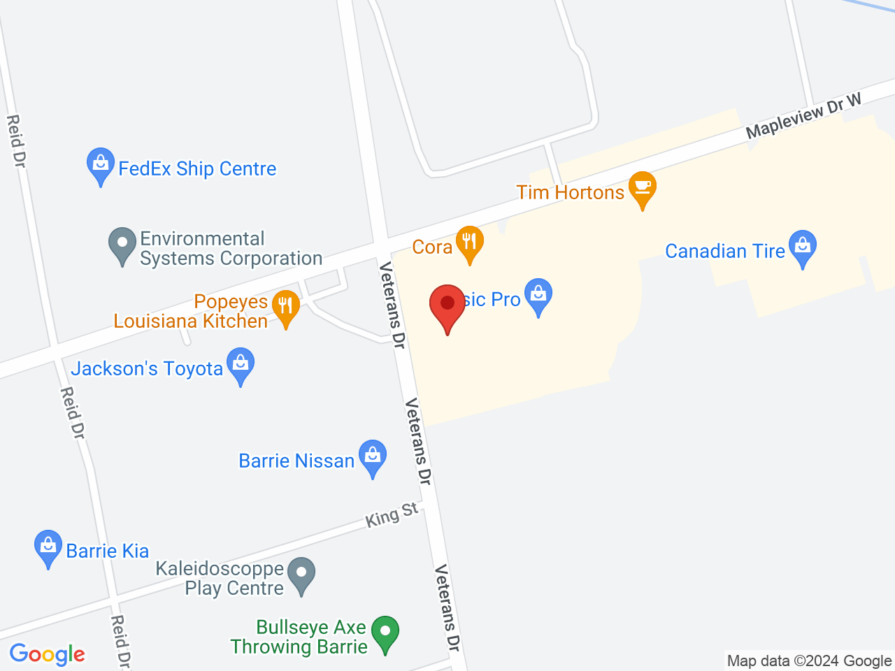 Street map for Buds 4 Less, 145 Mapleview Dr W, Barrie ON