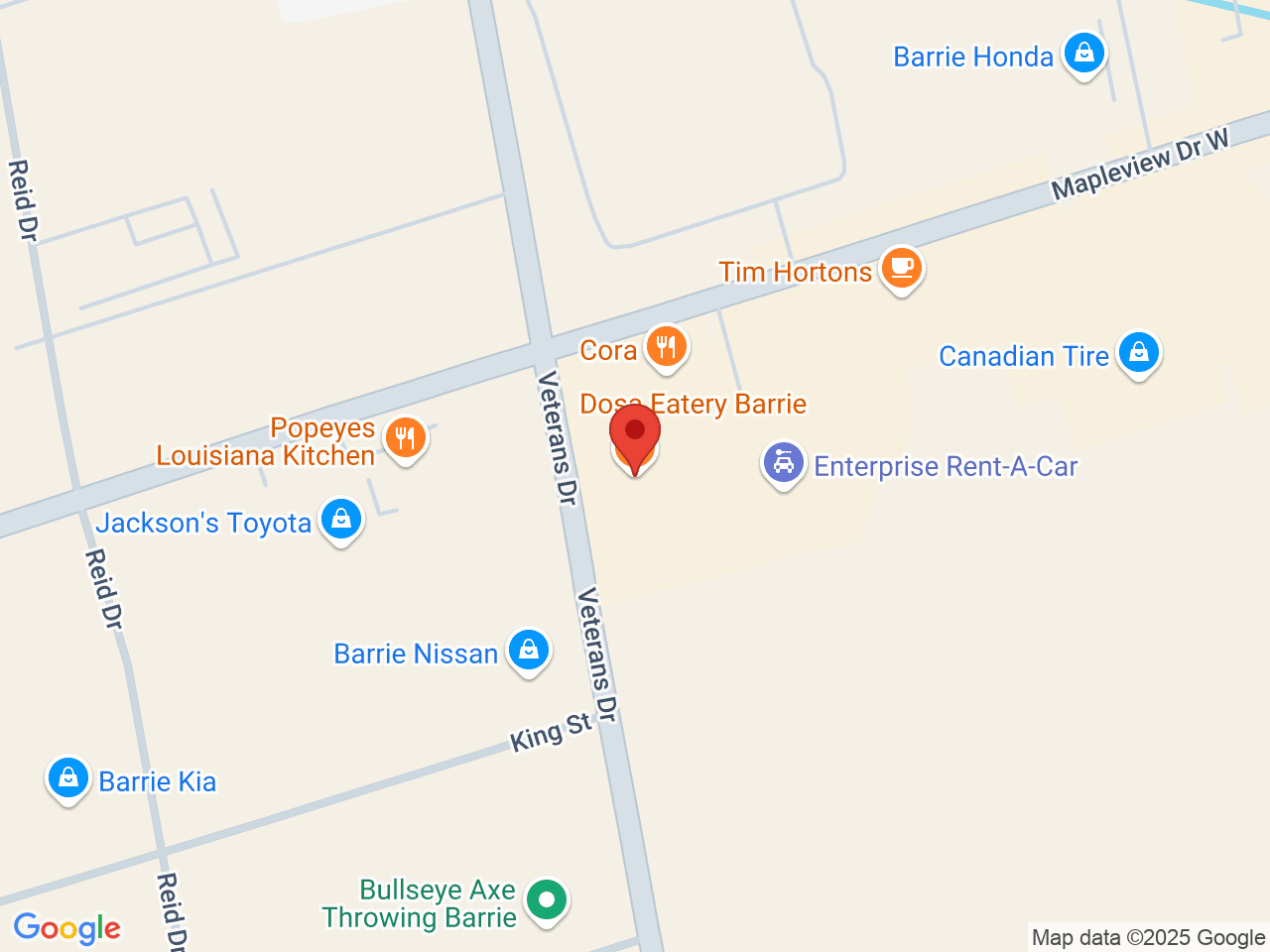 Street map for Buds 4 Less, 145 Mapleview Dr W, Barrie ON