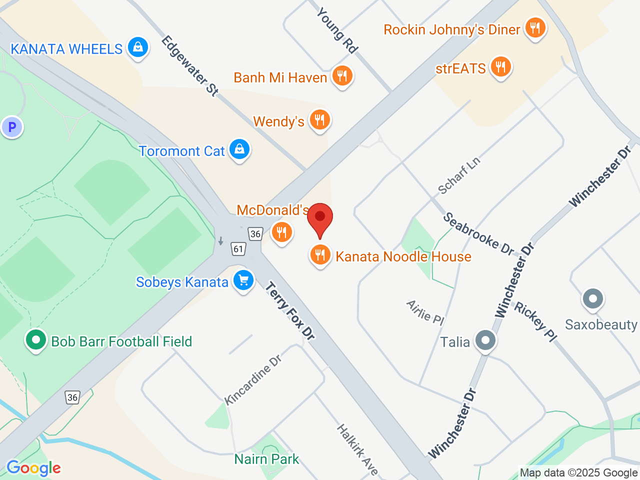 Street map for ROLL'D Cannabis Co., 500 Hazeldean Rd Suite 105, Kanata ON