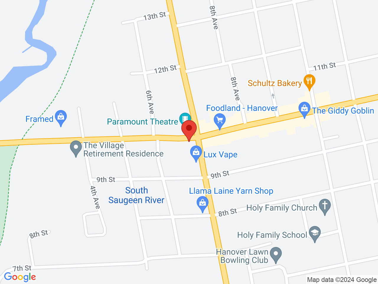 Street map for Rooted Zen Cannabis Co., 209 10Th St, Hanover ON