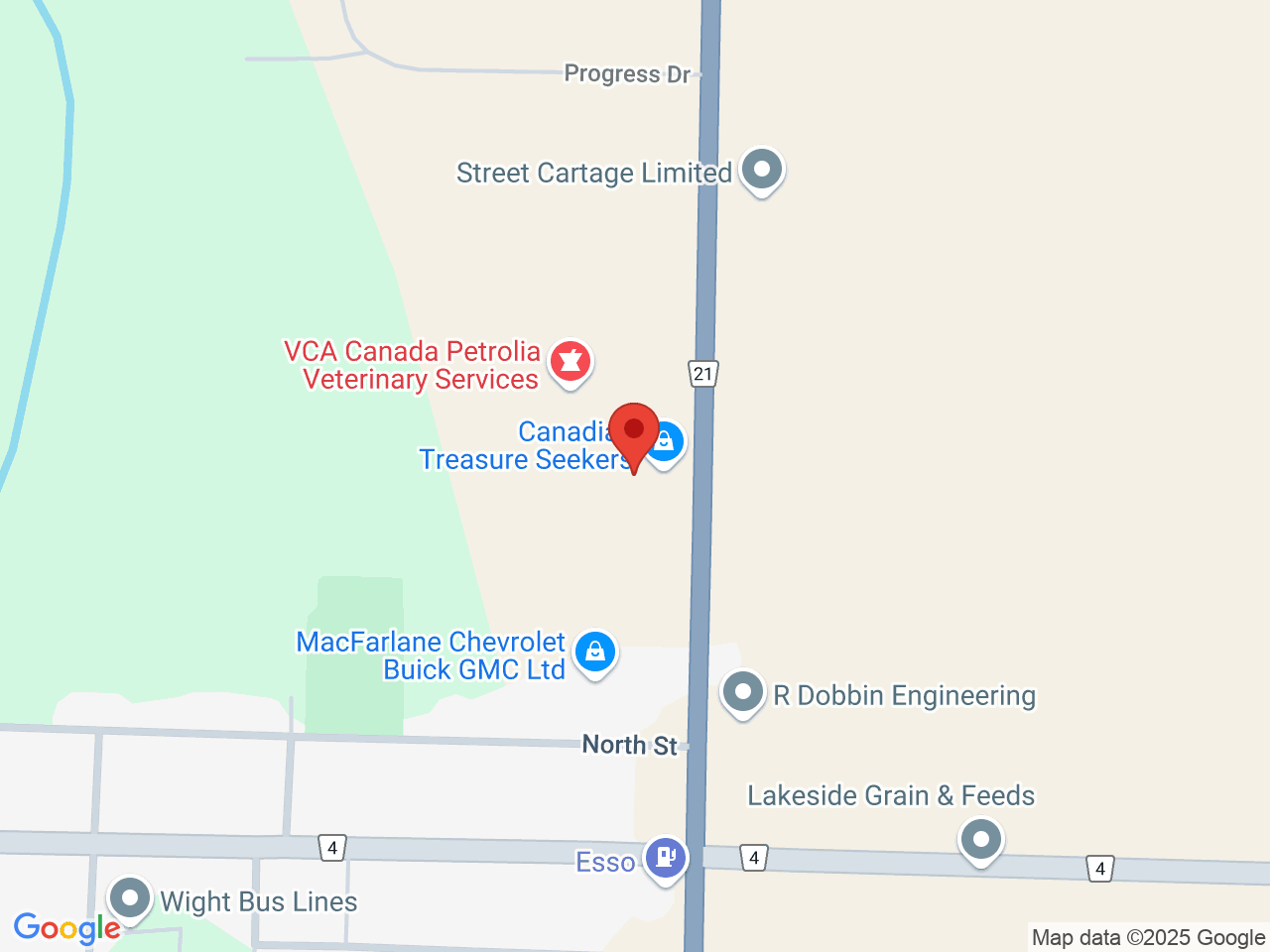 Street map for Rose Gold Cannabis, 4247 Oil Heritage Rd, Petrolia ON