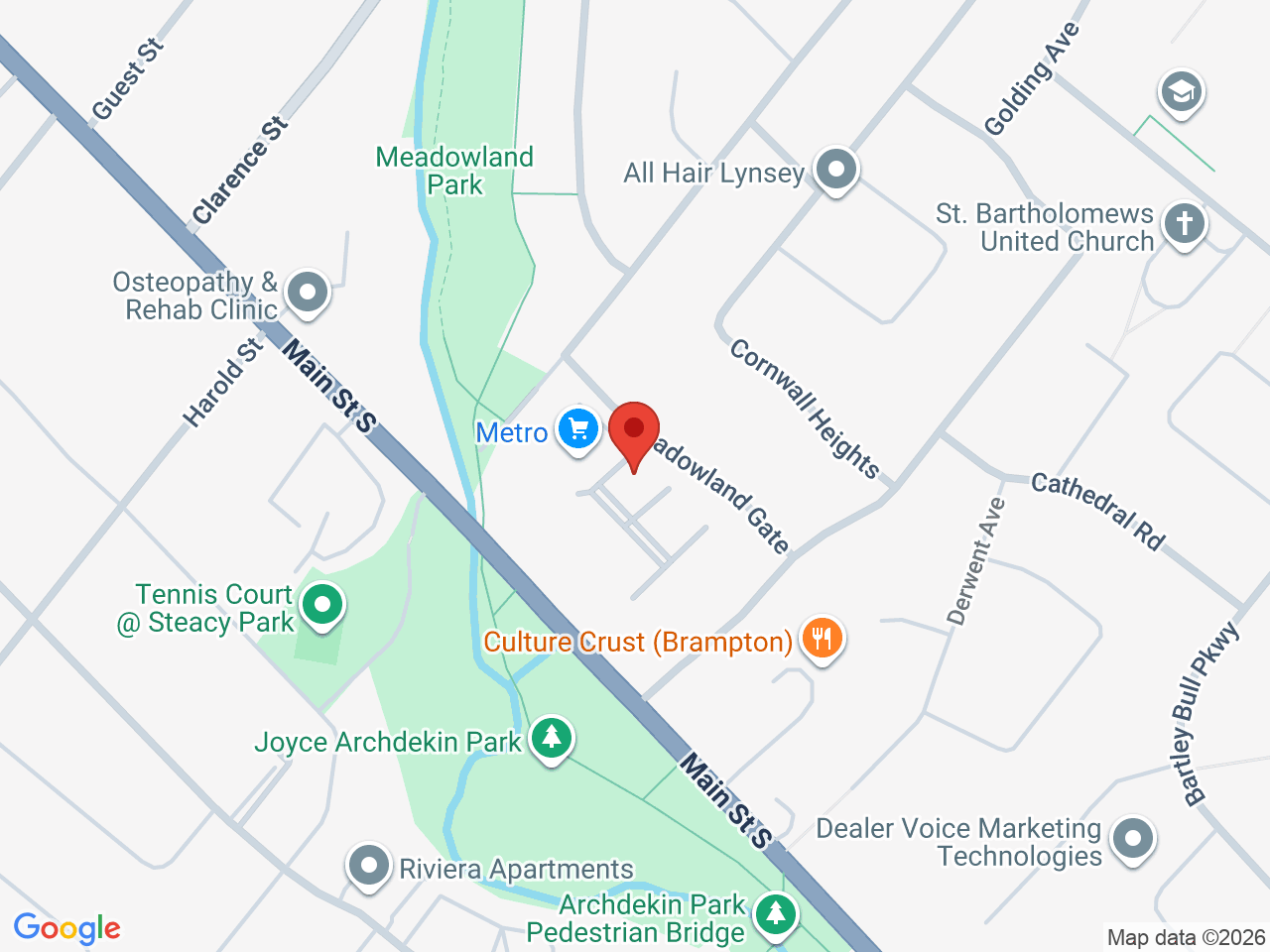 Street map for Sage Cannabis, 160 Main St S Unit 17, Brampton ON