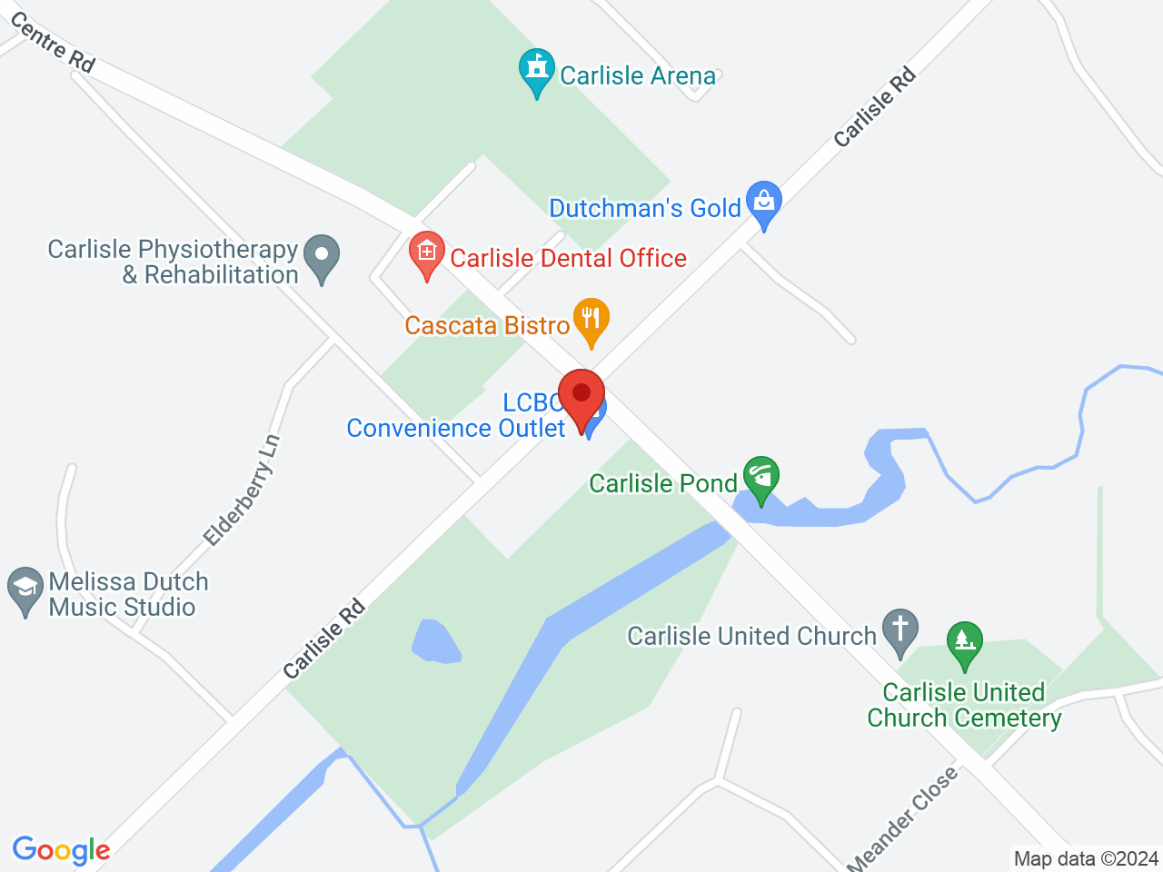 Street map for Sessions Cannabis Carlisle, 278 Carlisle Rd., Carlisle ON