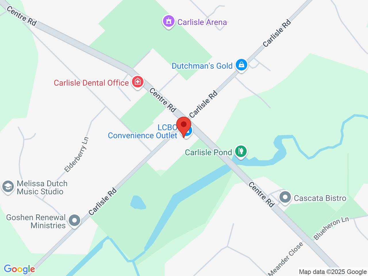 Street map for Sessions Cannabis Carlisle, 278 Carlisle Rd., Carlisle ON