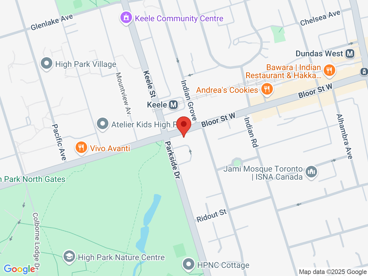 Street map for Plug Canna6is High Park, 1719 Bloor St W, Toronto ON