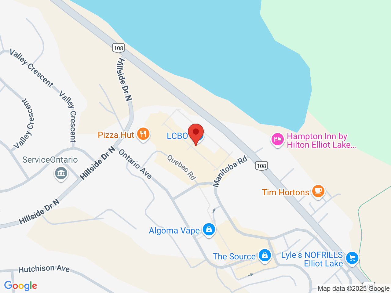 Street map for Sessions Cannabis Elliot Lake, 26 Prince Edward Walk, Elliot Lake ON