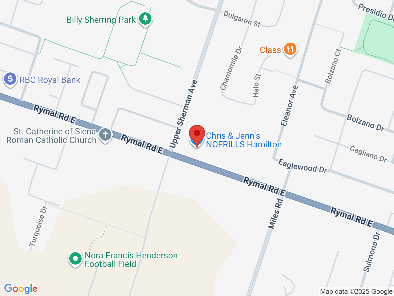 Street map for Sessions Cannabis Rymal, 675 Rymal Rd E Unit B103, Hamilton ON