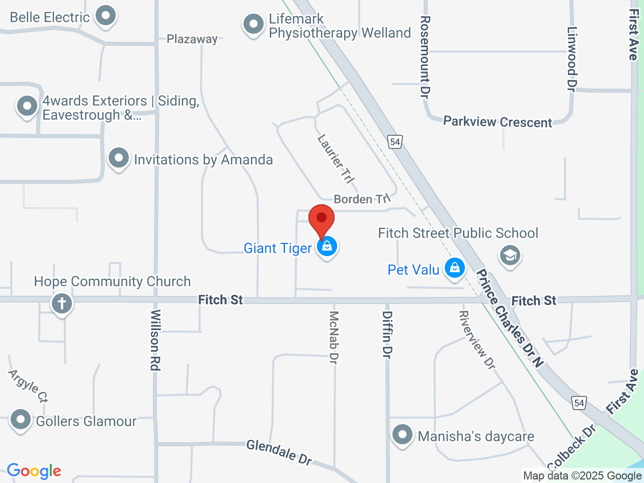 Street map for Sessions Cannabis, 200 Fitch St Unit 12A, Welland ON