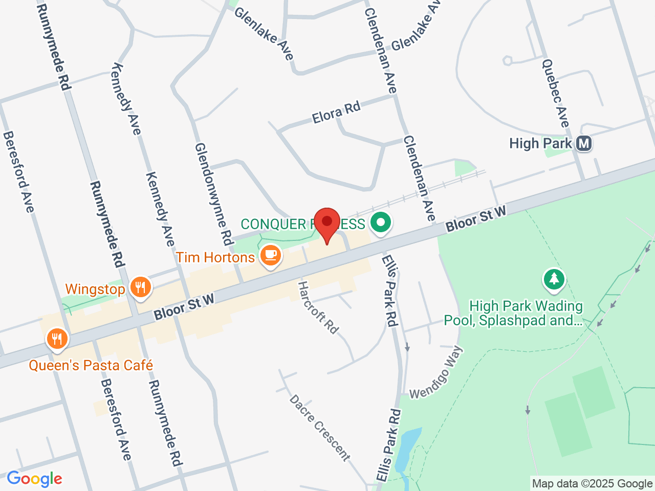 Street map for Seven Point Cannabis, 2114 Bloor St W, Toronto ON