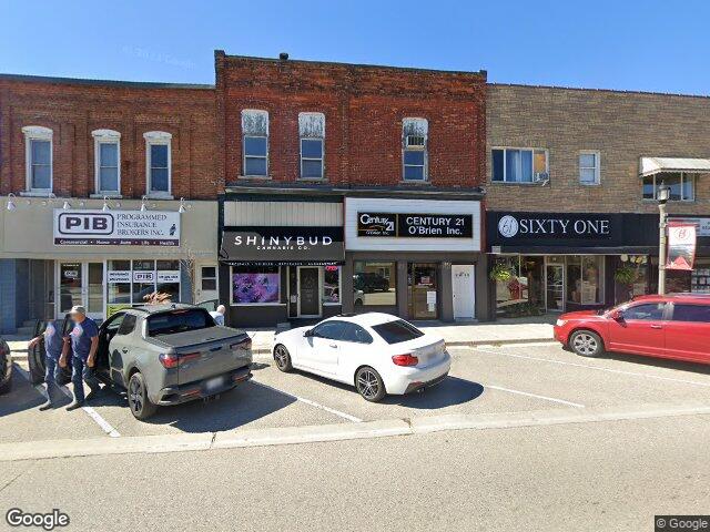 Street view for ShinyBud Cannabis Co. Blenheim, 63 Talbot St W Unit 1, Blenheim ON