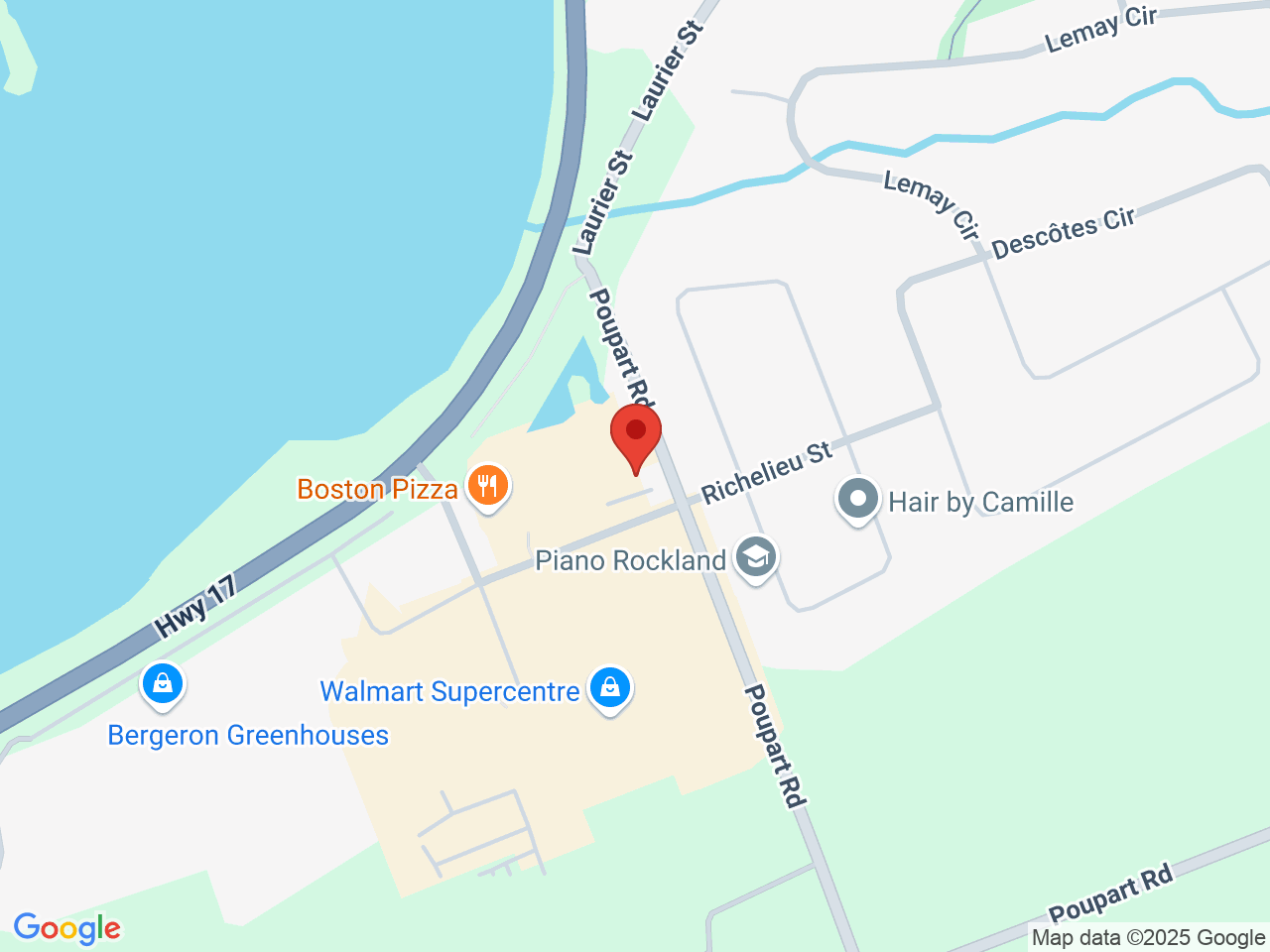 Street map for ShinyBud Cannabis Co., 3000 Richelieu St Unit 3, Rockland ON