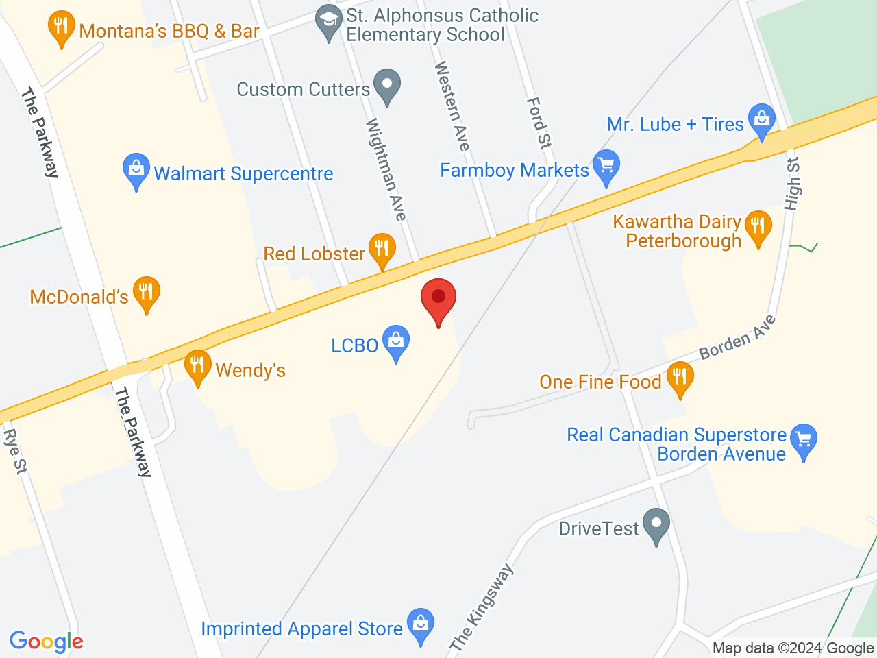 Street map for SparQ Retail, 861 Lansdowne St W Unit 4, Peterborough ON