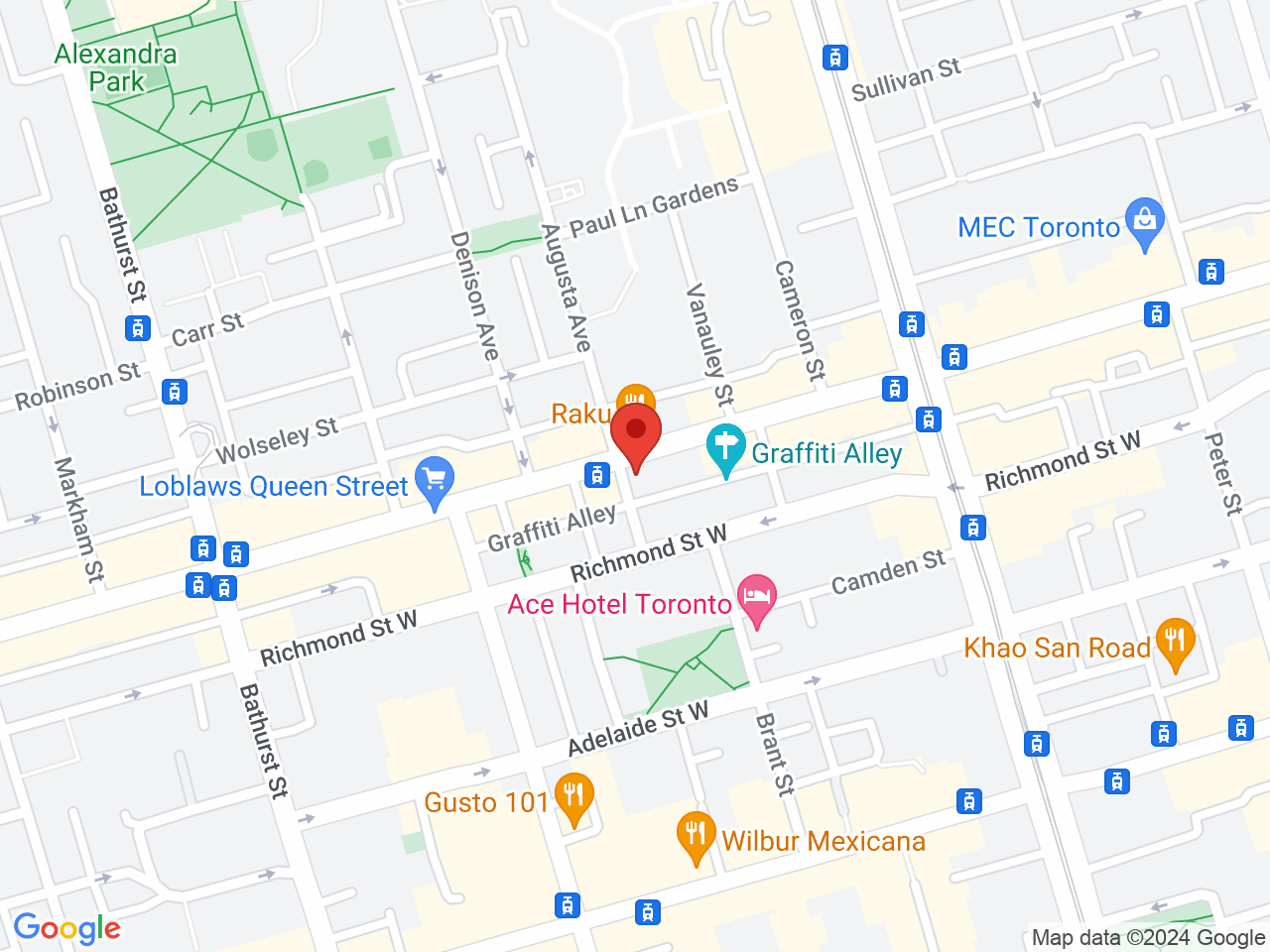 Street map for Value Buds, 535 Queen St W, Toronto ON