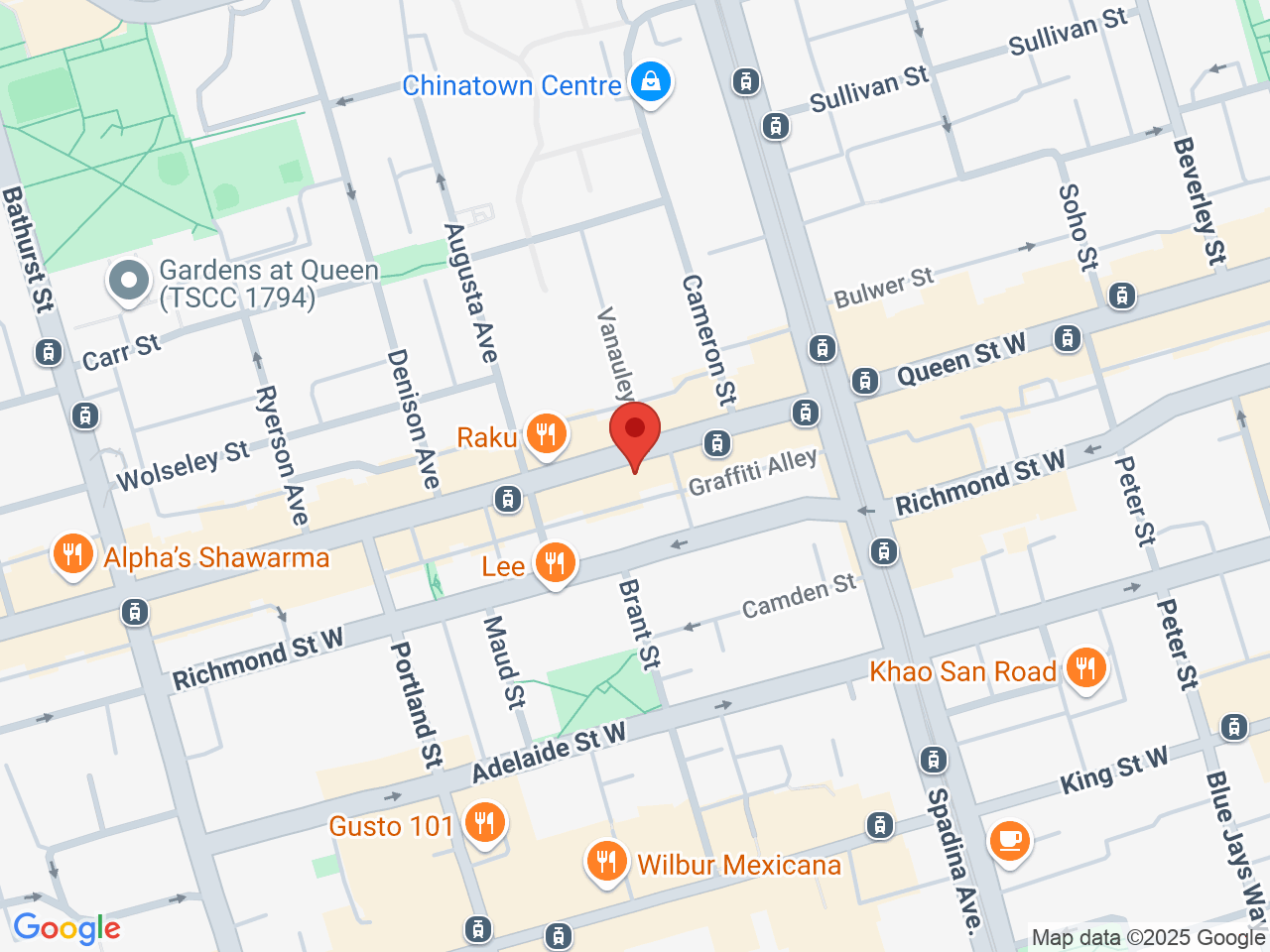 Street map for Value Buds, 535 Queen St W, Toronto ON