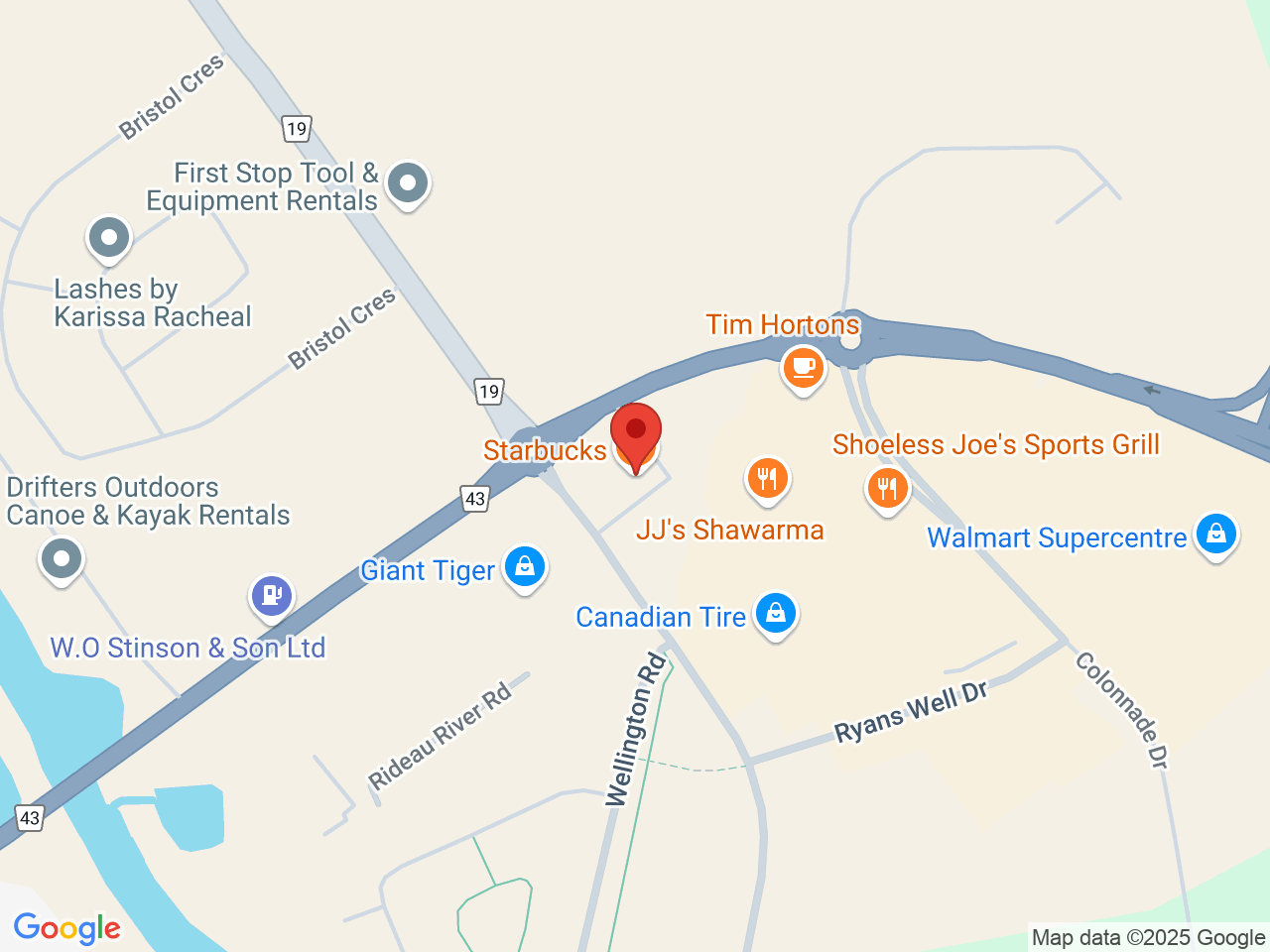 Street map for Dream Cannabis, 3000 Wellington Rd C3, Kemptville ON