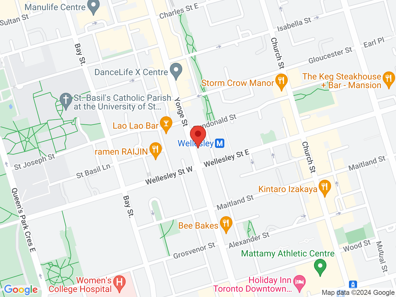 Street map for Puffs Haven, 569 Yonge St, Toronto ON