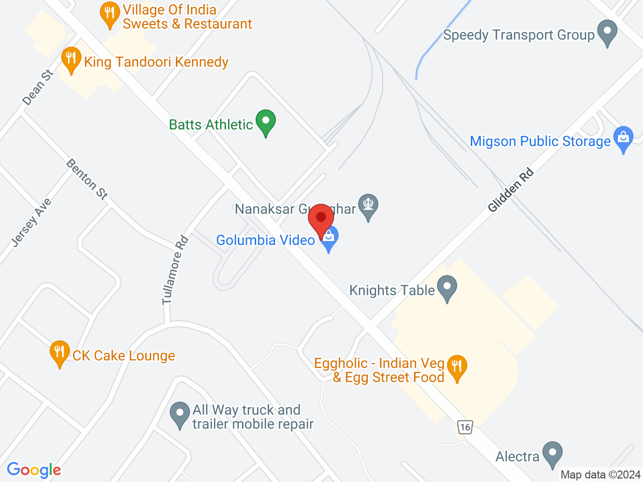 Street map for THC Centre Cannabis Inc., 144 Kennedy Rd S, Unit 4, Brampton ON