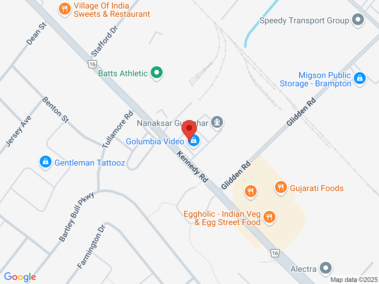 Street map for THC Centre Cannabis Inc., 144 Kennedy Rd S, Unit 4, Brampton ON