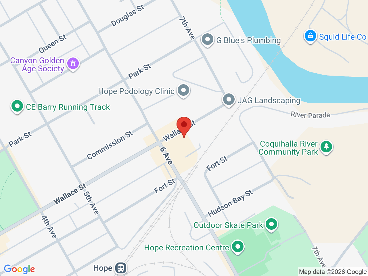 Street map for Hope Cannabis Co, 821 Sixth Ave, Hope BC