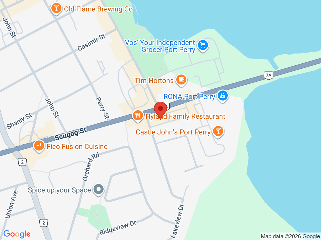 Street map for The Cannabis Connoisseur, 1874 Scugog St Unit 2, Port Perry ON