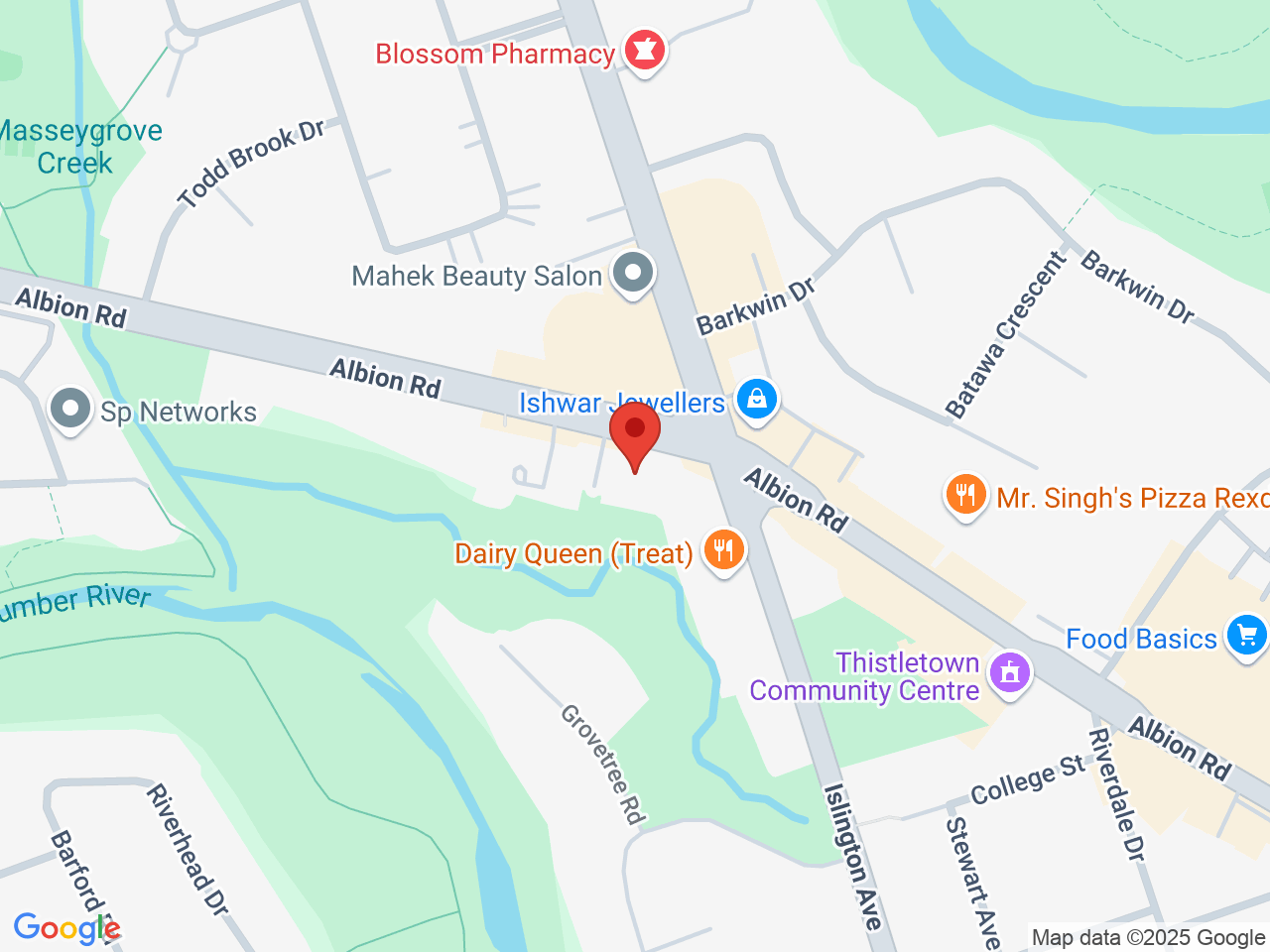 Street map for Cost Cannabis, 1123 Albion Rd., Unit 3, Etobicoke ON