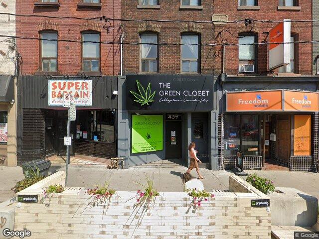 Street view for The Green Closet, 439 Parliament St, Toronto ON