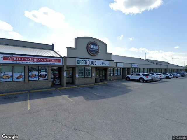 Street view for The Green Cloud Cannabis, 557 Dixon Rd, Etobicoke ON