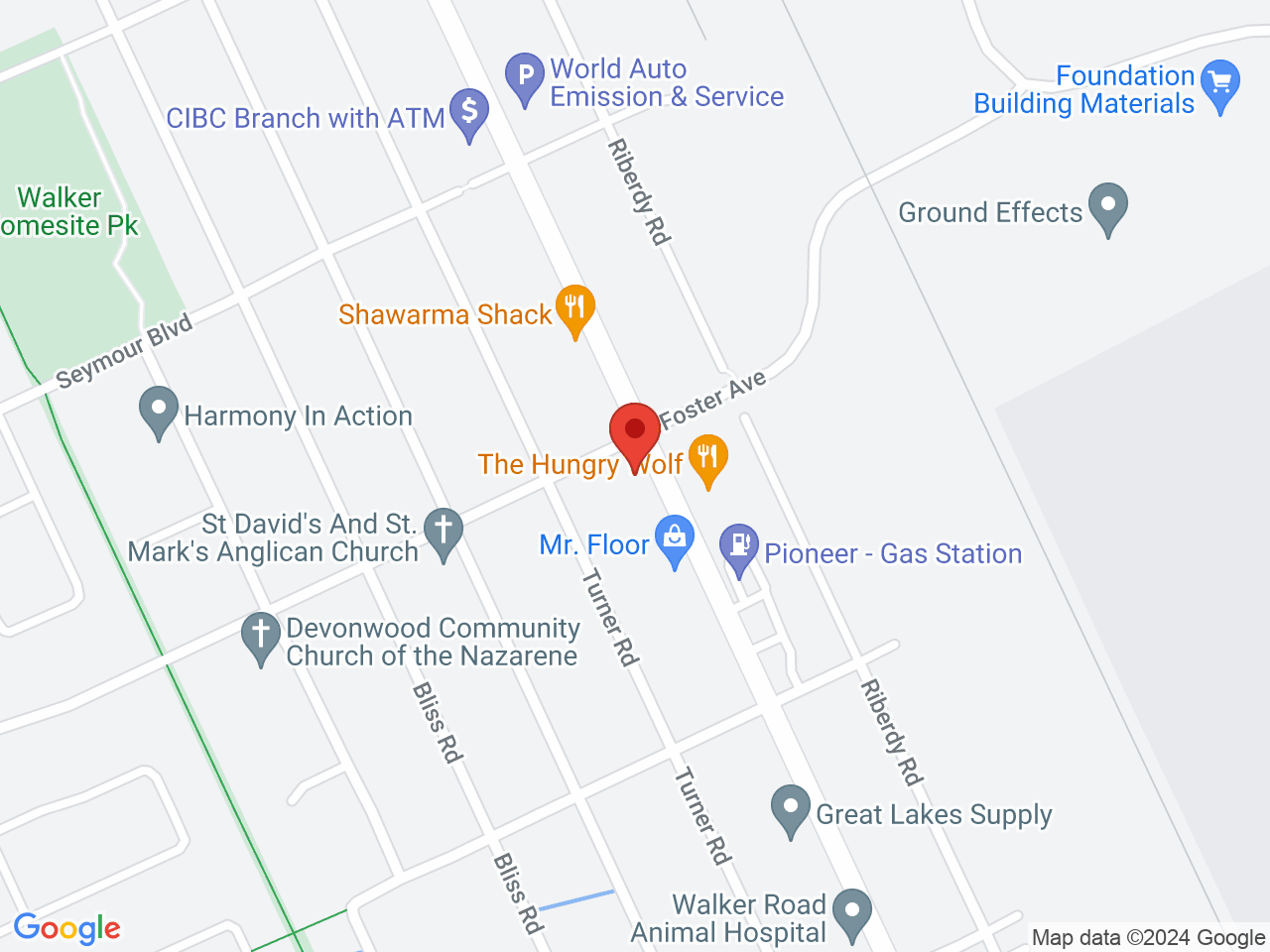 Street map for The Higher Cannabis Company, 3407 Walker Rd, Windsor ON