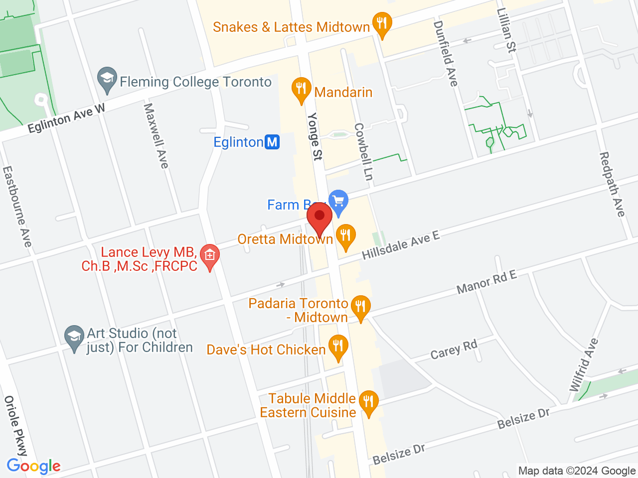 Street map for Fogtown Flower Shop, 2152 Yonge St, Toronto ON