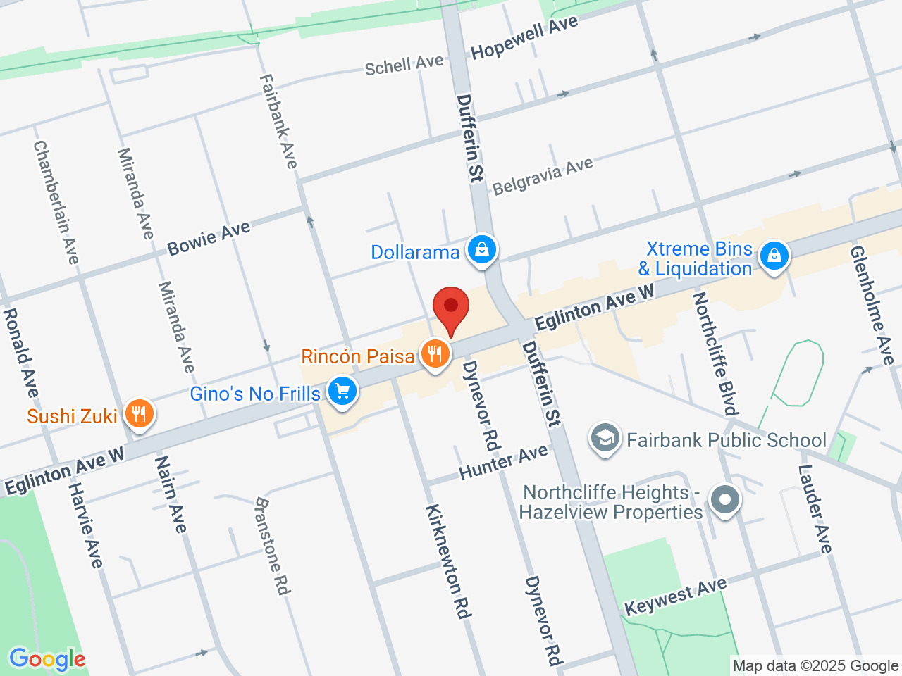 Street map for The Pot Spot, 1860B Eglinton Ave W, Toronto ON