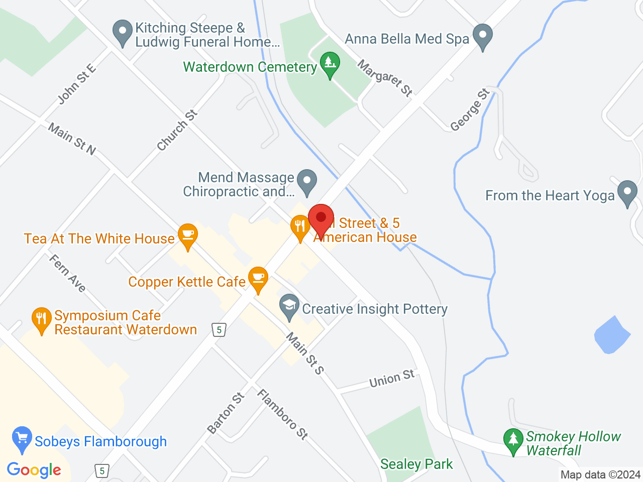 Street map for The Spot Cannabis, 5 Mill St South, Unit 2, Waterdown ON