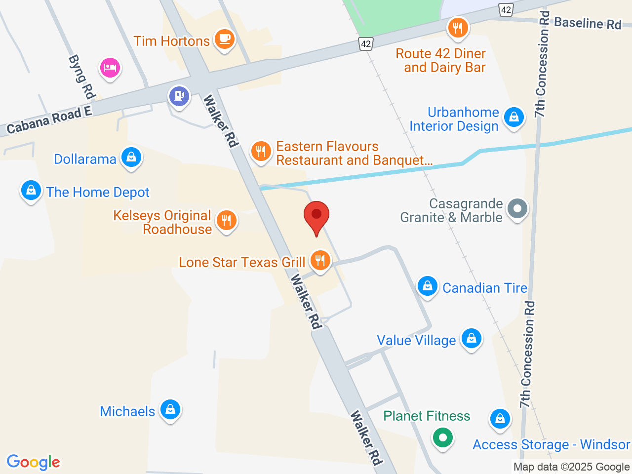 Street map for The We Store, 4118 Walker Rd, Windsor ON
