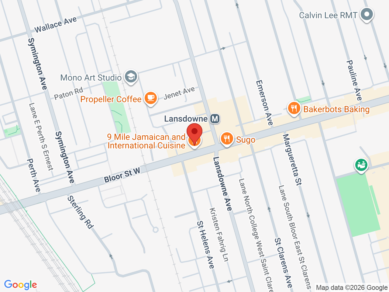 Street map for TOKE Cannabis, 1332 Bloor St W, Toronto ON