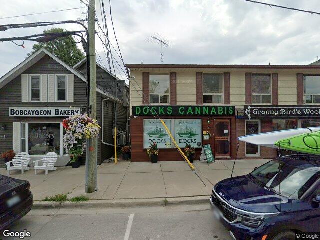 Street view for Docks Cannabis, 7 King St E, Bobcaygeon ON