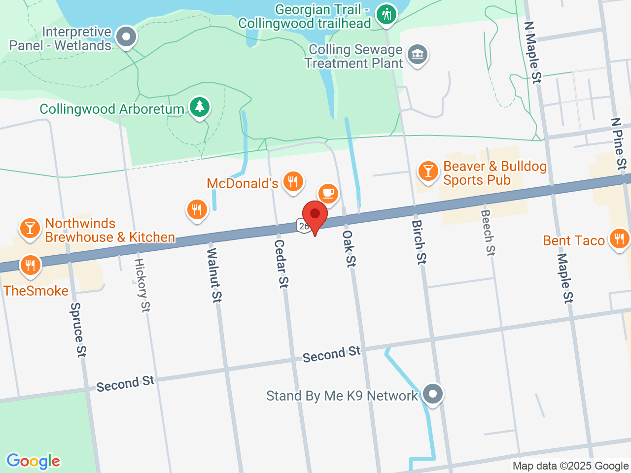 Street map for Treetz Cannabis, 280 First St, Collingwood ON