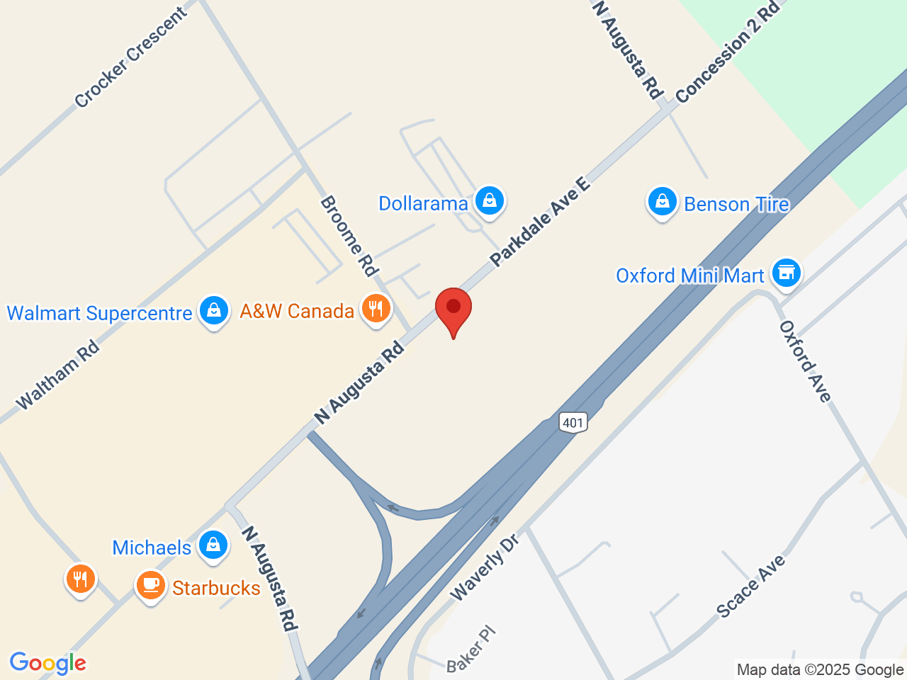 Street map for True North Cannabis Co., 2107 Parkedale Ave E, Brockville ON