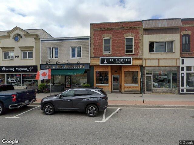 Street view for True North Cannabis Co., 125 Muskoka Rd S, Gravenhurst ON