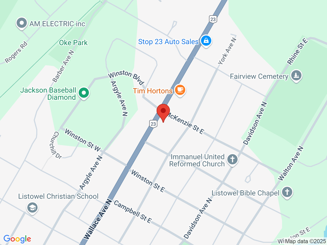 Street map for True North Cannabis Co., 780 Wallace Ave N, Listowel ON