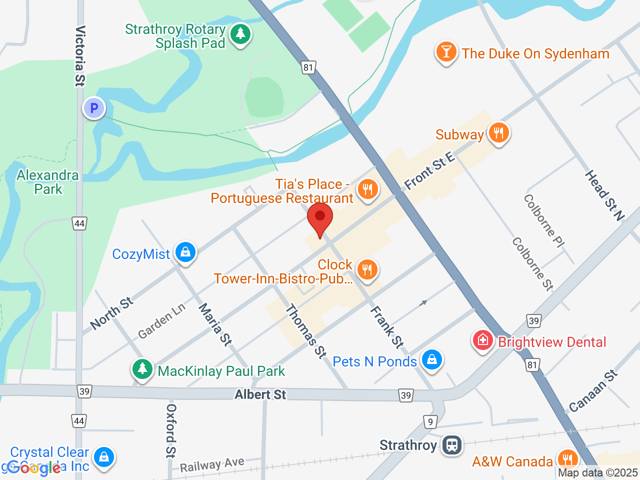 Street map for True North Cannabis Co., 51 Front St W, Strathroy ON