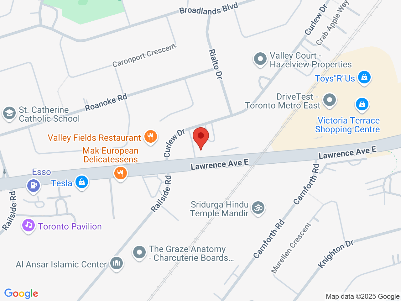 Street map for Utopia Cannabis, 1252 Lawrence Ave E, Unit 4, North York ON