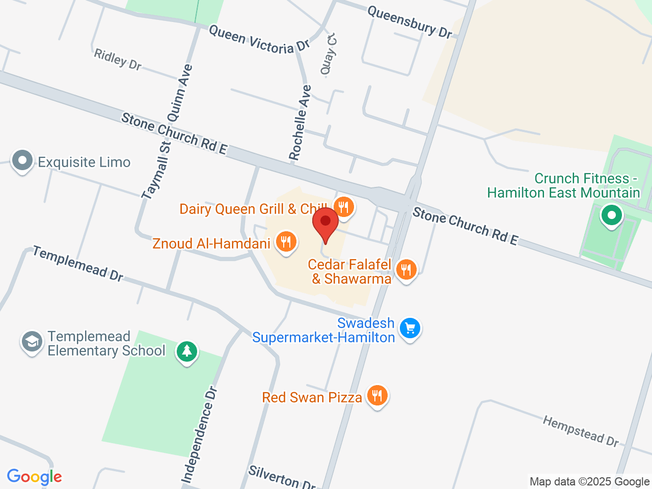 Street map for We'd Cannabis, 1070 Stone Church Rd E Unit #37, Hamilton ON