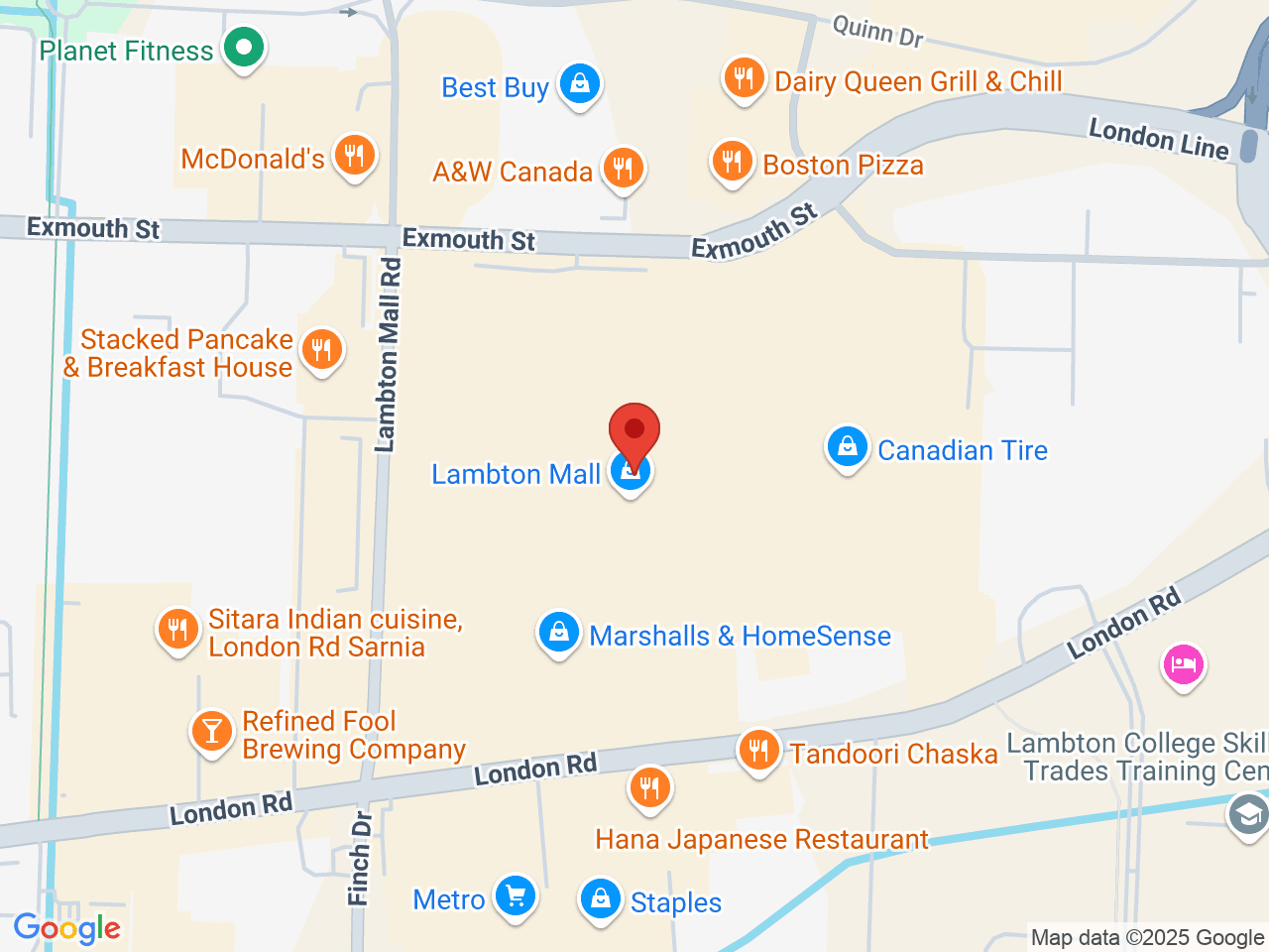 Street map for Discounted Cannabis, 1380 London Rd Unit 141, Sarnia ON