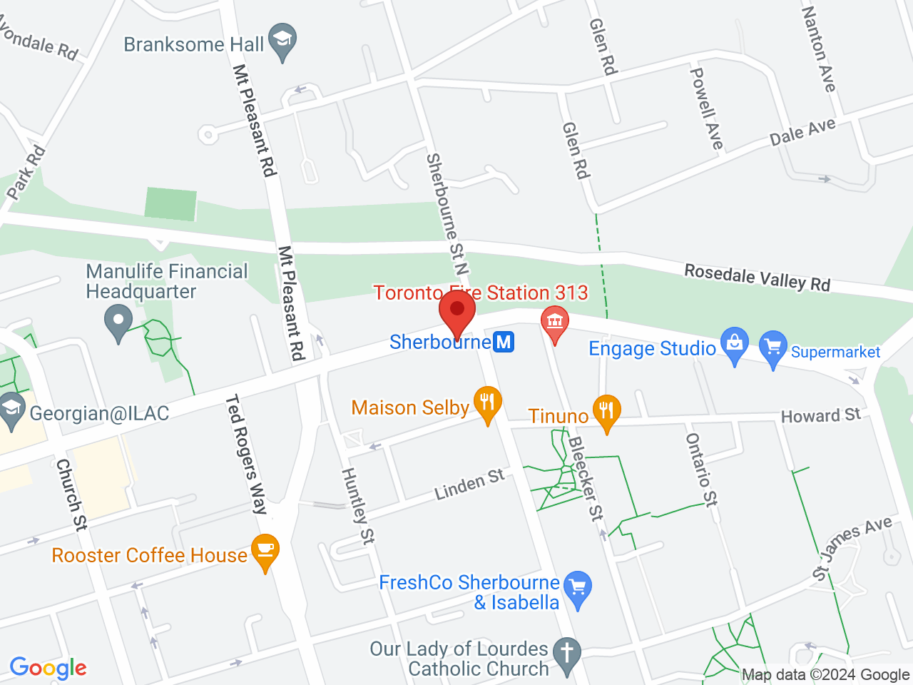 Street map for Day 'N' Nite Cannabis, 407B Bloor St E, Toronto ON