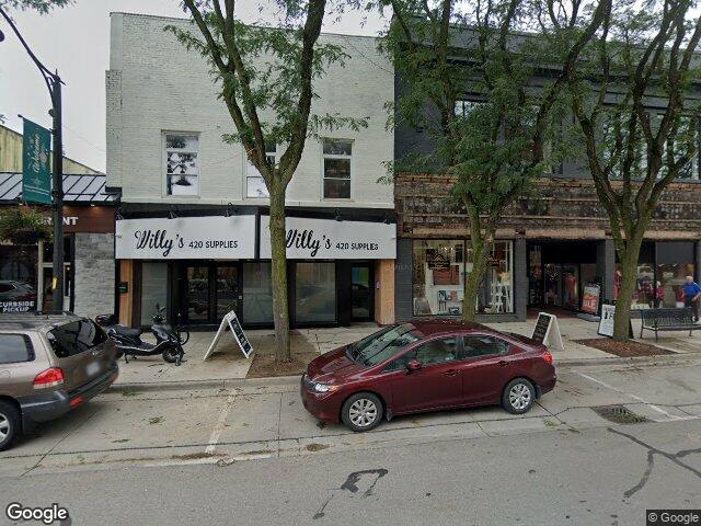 Street view for Willy's 420 Supplies, 143 King St W, Chatham ON