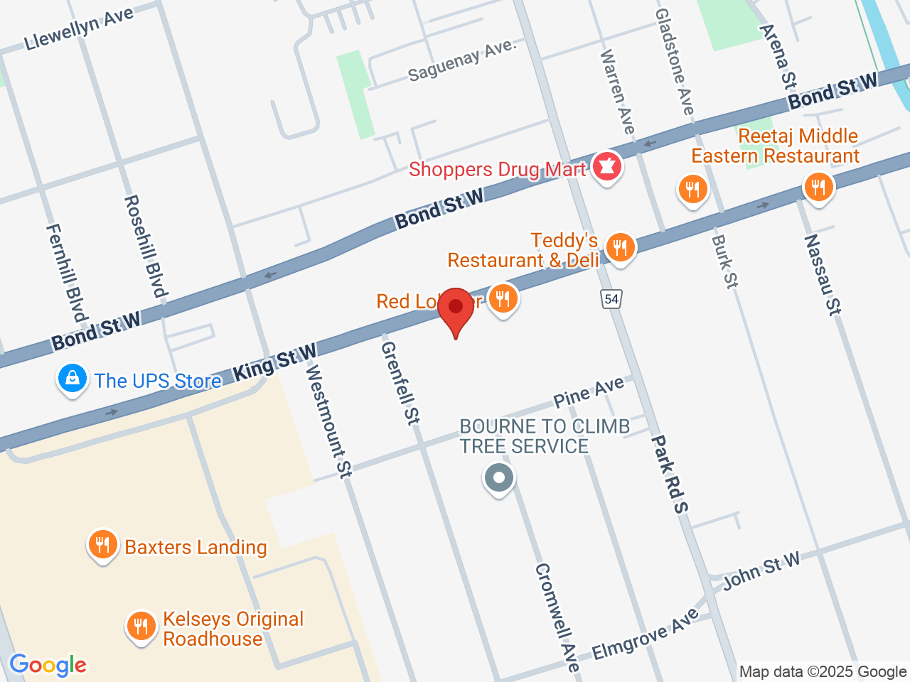 Street map for YBH Green, 333 King St W Unit 3, Oshawa ON