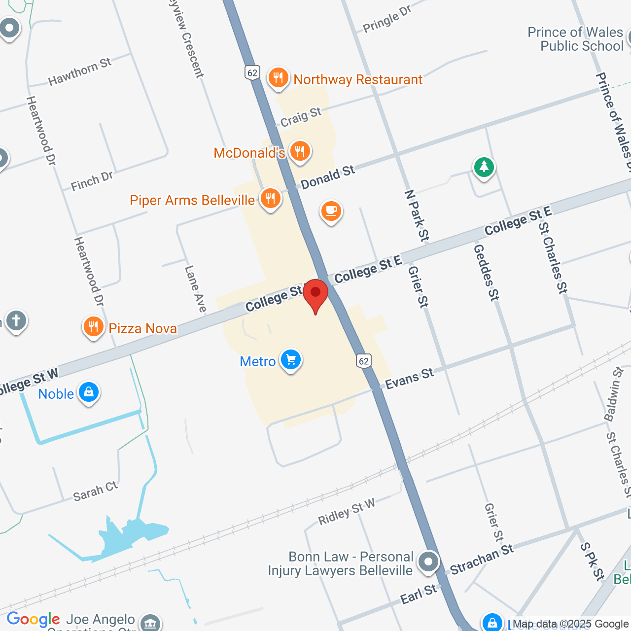 Street map for Casa Bliss, 110 N Front St, Belleville ON