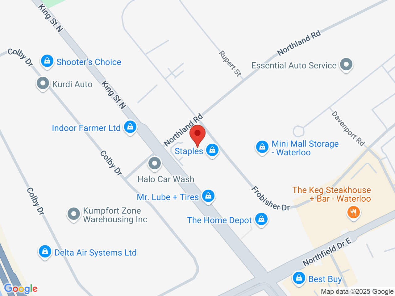 Street map for Value Buds, 628 King St N, Waterloo ON