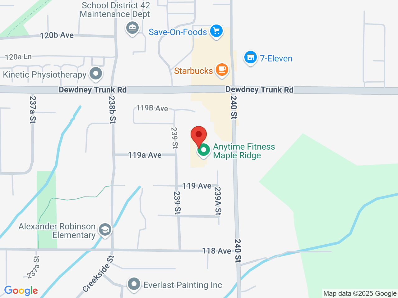 Street map for Cheeky's Cannabis Merchants, 11939 240th St, Maple Ridge BC