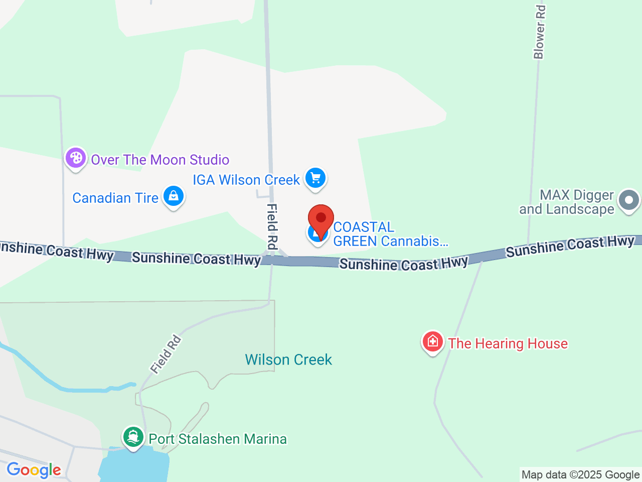 Street map for Coastal Green, 4330 Sunshine Coast Hwy, Unit 12, Sechelt BC