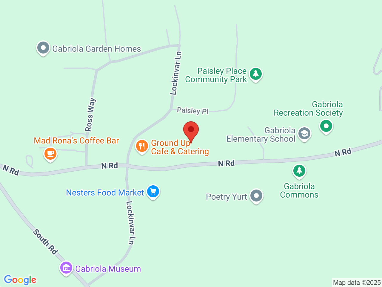 Street map for Gabriola Cannabis, 590 North Rd, Unit 11, Gabriola BC